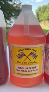 Checkered Flag Wash & Shine (Wax While You Wash) by D&M Supply used at Wet Willy's Detailing Smyrna TN